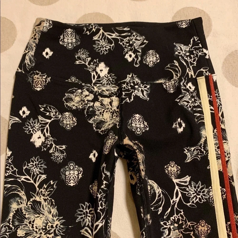Free People Movement Black Floral High Rise Leggings